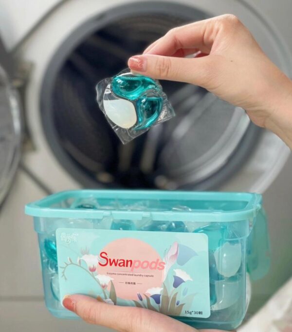 SwanPods 3-in-1 Fresh Herbal Fragrance Laundry Pods 15g (30 pieces) - Image 4