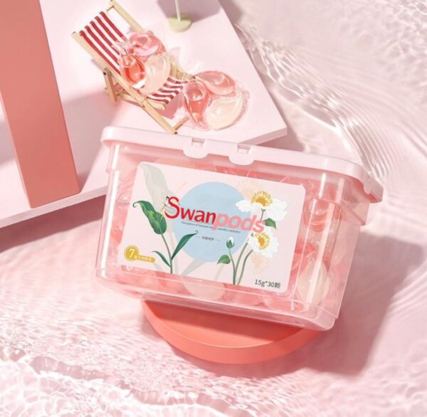 SwanPods 3-in-1 Summer Peach Fragrance Laundry Pods 15g (30 pieces) - Image 4
